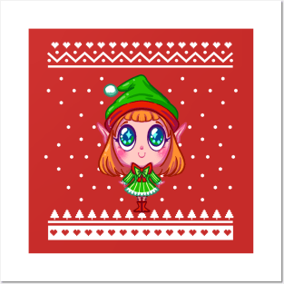 Christmas Sweater Elf Posters and Art